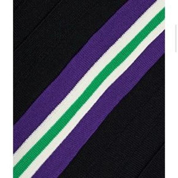 Sandro Croisette racing stripe pleated midi skirt size 2/US M - Picture 11 of 11